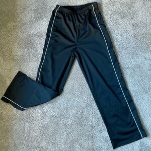 Women’s track pants Black white stripe Athletic training joggers - size small